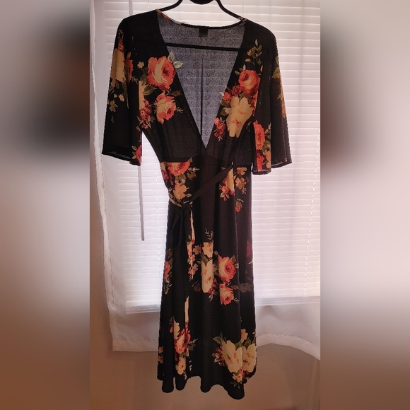 Twik black midi dress size L - Picture 2 of 2